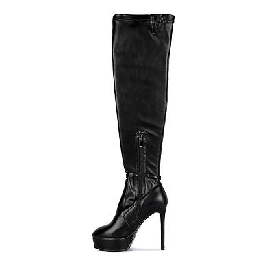Rag & Co Twinkles Women's Stiletto Thigh-High Boots