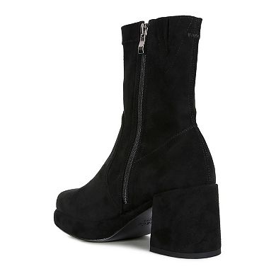Rag & Co Two Cubes Women's Suede Ankle Boots