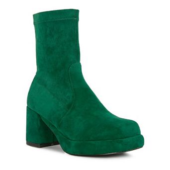 Rag & Co Two Cubes Women's Suede Ankle Boots