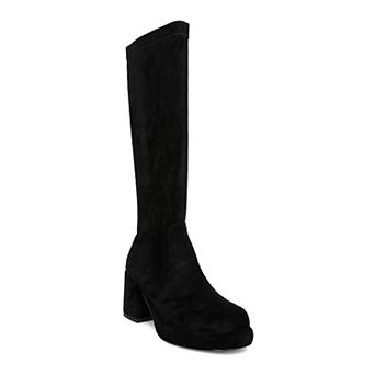 Rag & Co Two Cubes Women's Suede Mid Calf Boots