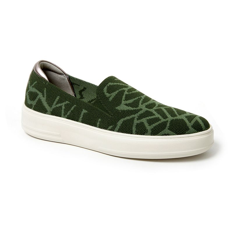 Original Comfort by Dearfoams Sophie Women's Slip-On Shoes, Size: 8.5, Green Print