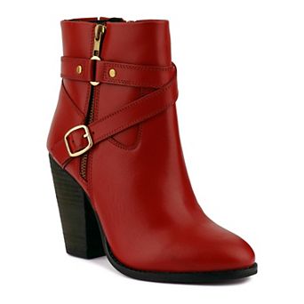 Rag & Co Cat Track Women's Leather Ankle Boots