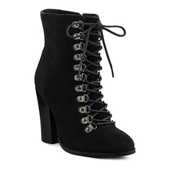 Rag & Co Goose Feather Women's Leather Ankle Boots