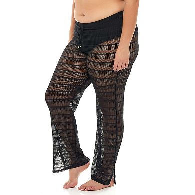 Plus Size Jordan Taylor Sheer Swim Cover-Up Pants