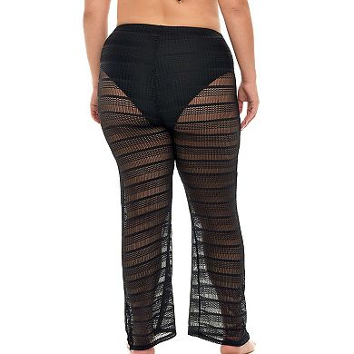 Plus Size Jordan Taylor Sheer Swim Cover-Up Pants