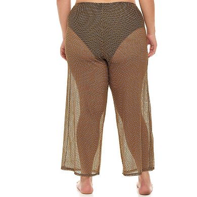 Plus Size Jordan Taylor Sheer Herringbone Swim Cover-Up Pants