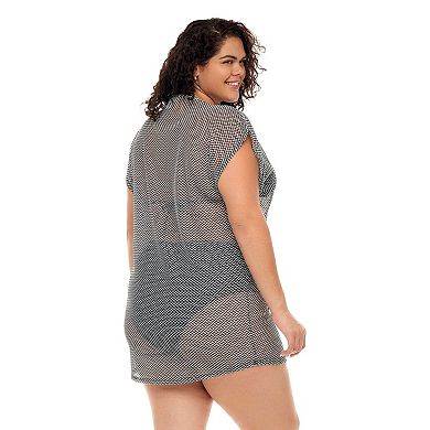 Plus Size Jordan Taylor Dolman-Sleeve Swim Cover-Up Tunic