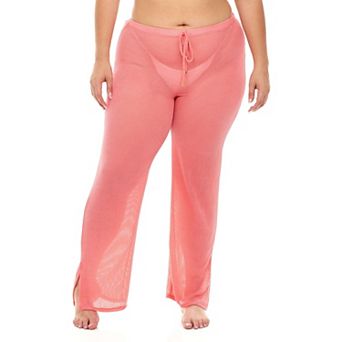 Plus Size Jordan Taylor Sheer Swim Cover-Up Pants