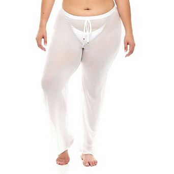 Plus Size Jordan Taylor Sheer Swim Cover-Up Pants