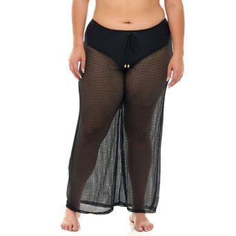 Plus Size Jordan Taylor Wide-Leg Swim Cover-Up Pants