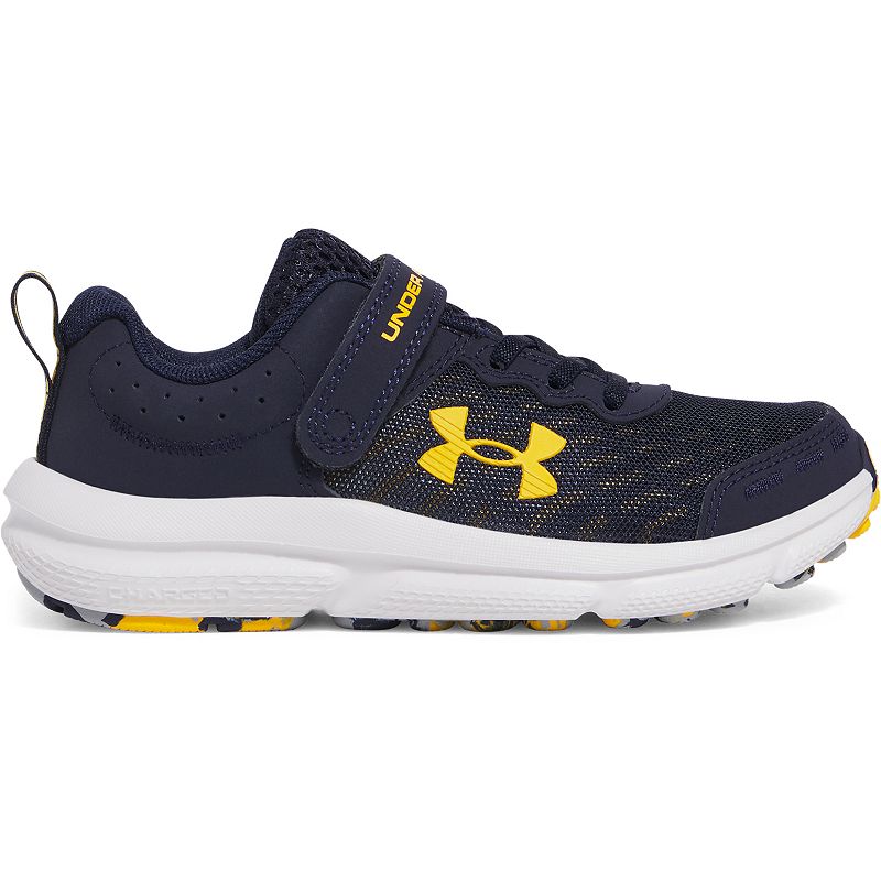 Under Armour Assert 10 AC Paint Splatter Little Kids' Running Shoes, Boy's, Size: 13, Black Gold