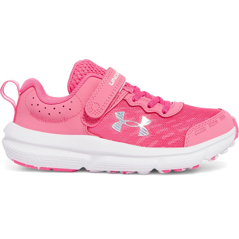 Under Armour Assert 10 AC Paint Splatter Little Kids' Running Shoes, Boy's, Size: 3, Pink White Iridescent