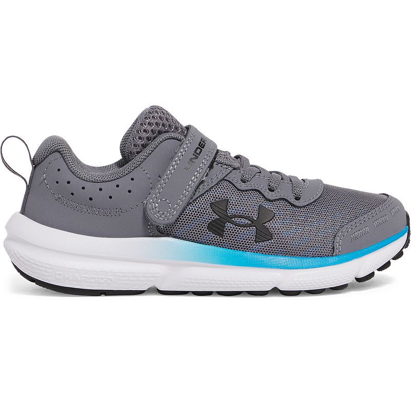 Under Armour Assert 10 AC Paint Splatter Little Kids' Running Shoes, Boy's, Size: 3, Titan Gray