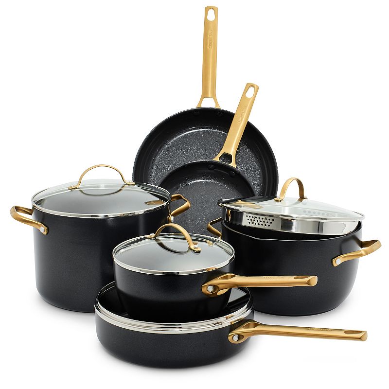 GreenPan Reserve Healthy Ceramic Nonstick 10-Piece Cookware Set  Black