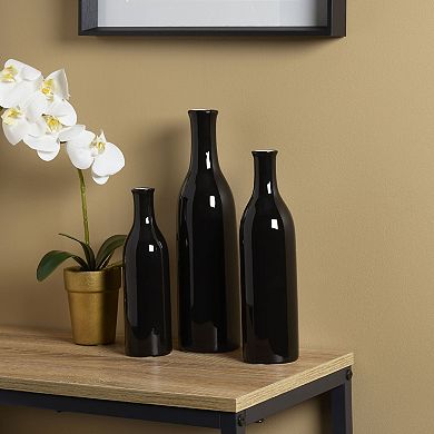 Scott Living Ceramic Bottle Decorative Vase Table Decor 3-piece Set