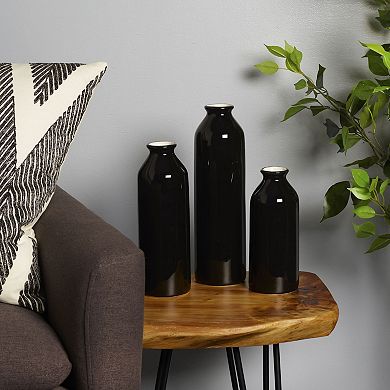 Scott Living Ceramic Shoulder Decorative Vase Table Decor 3-piece Set
