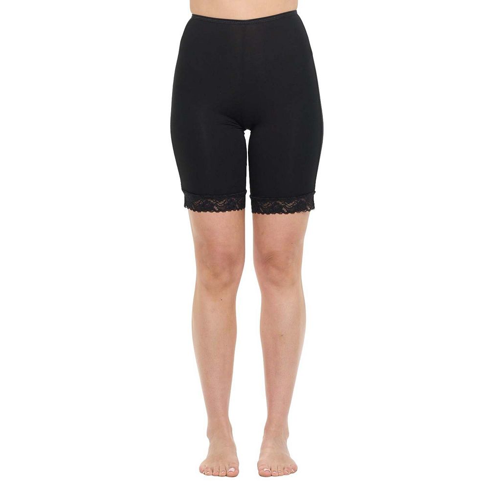 Undersummers Lux Cotton Anti Thigh Chafing Underwear Short 7 inch Women s Size Large Black