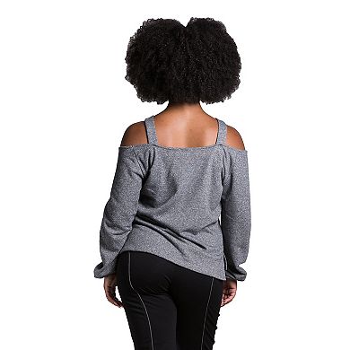 Poetic Justice Women's V Self Straps Off Shoulder Long Sleeve Top