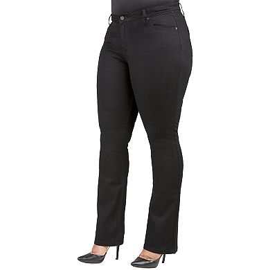 Plus Size Women's Curvy Fit Stretch Denim Slim Boot Cut Jeans