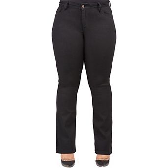 Plus Size Curvy Fit Stretch Denim Slim Boot Cut Jeans