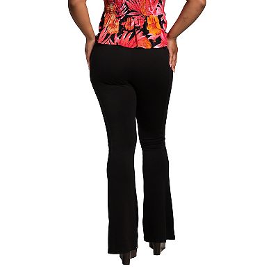 Poetic Justice Women's High Rise Fitted Flare Pant