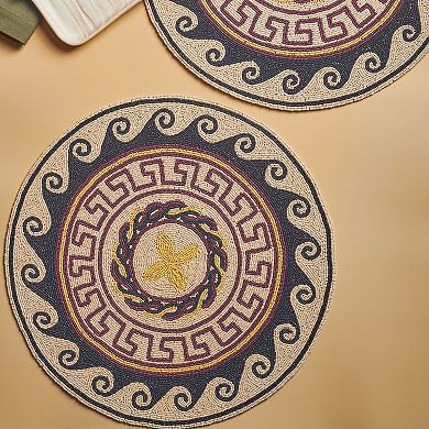 Tangier Beaded Placemats, Set of 2
