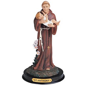 FC Design 9"H Saint Anthony Holding Child Jesus Statue Anthony of Padua Holy Figurine Religious Decoration Home Room Decor