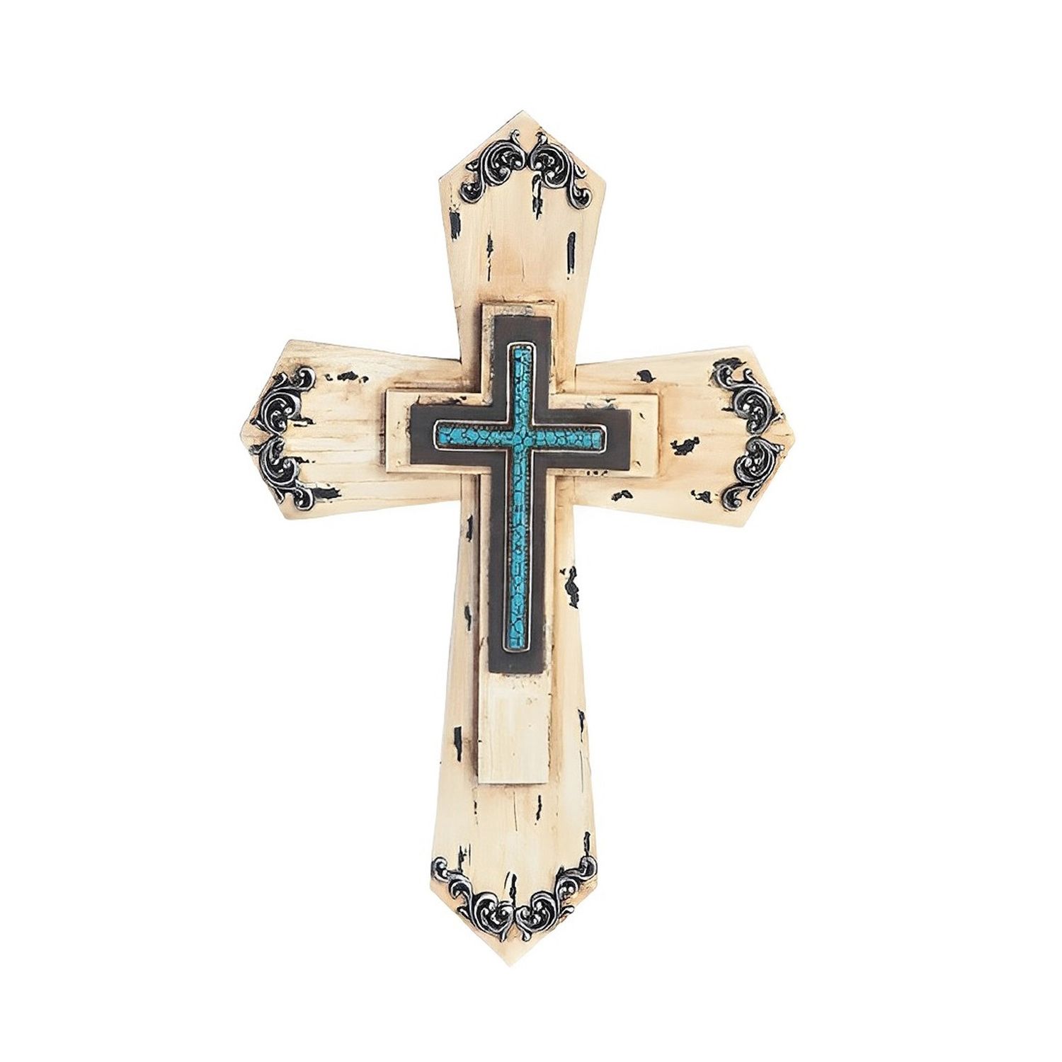 BarnwoodUSA Old Wooden Cross, Gray