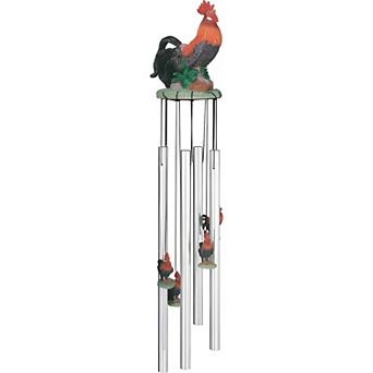 FC Design 23" Long Rooster Round Top Wind Chime Garden Patio Decoration Perfect Gifts for Holiday Patio Garden Decor