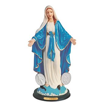 FC Design 12"H Our Lady of Grace Statue Holy Figurine Religious Decoration Sculpture Home Room Decor