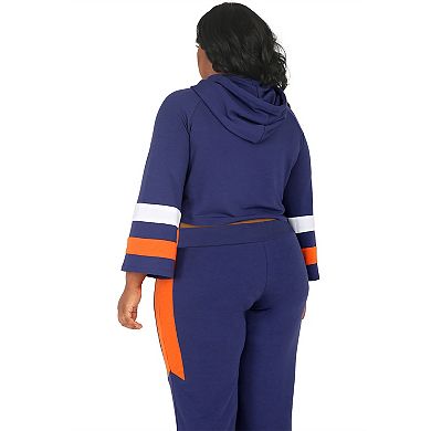Poetic Justice Plus Size Curvy Women's Flare Sleeve Cropped Hoodie