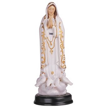 FC Design 5"H Our Lady of Fatima Statue Our Lady of The Holy Rosary of Fatima Holy Figurine Religious Decoration Home Room Decor