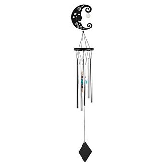 FC Design 34" L Metal Chime with Black Moon Perfect Gifts for Holiday Home Room Decor