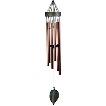 FC Design 30" Long Black Oval Shape Wood Top Wind Chime Perfect Gifts for Holiday Patio Garden Decor