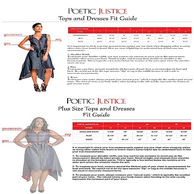 Poetic Justice Plus Size Curvy Women's Asymmetric Cold Shoulder Knee-Length Dress With Grommet