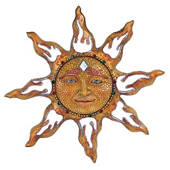 FC Design 11"H Mosaic Sun Face Wall Decor Home Decoration