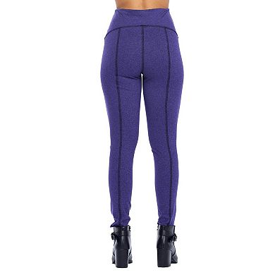 High Waist Yoga Pant Legging (Violet, Medium)