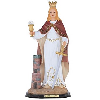 FC Design 12"H Saint Barbara Statue Great Martyr Barbara Holy Figurine Religious Decoration Sculpture Home Room Decor