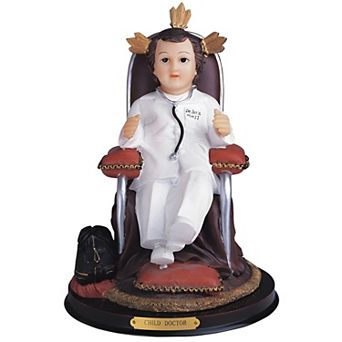 FC Design 10"H Child Doctor on Chair Statue Baby Jesus Nino Doctor Nino Kid Religious Figurine Home Room Decor