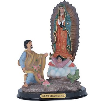 FC Design 9"H Our Lady of Guadalupe with Saint Juan Diego Holy Figurine Religious Decoration Home Room Decor