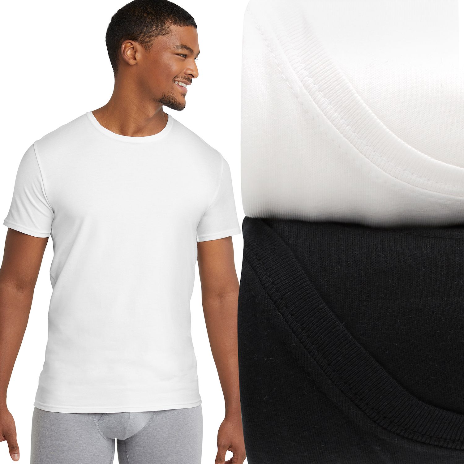 men hanes white t shirt
