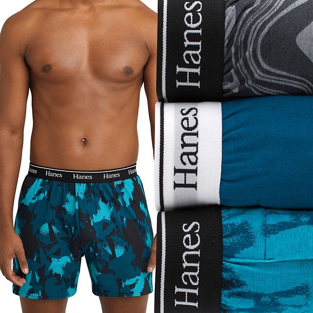 Men's Hanes® Originals Ultimate 3-Pack Knit Moisture-Wicking Stretch Cotton  Boxers