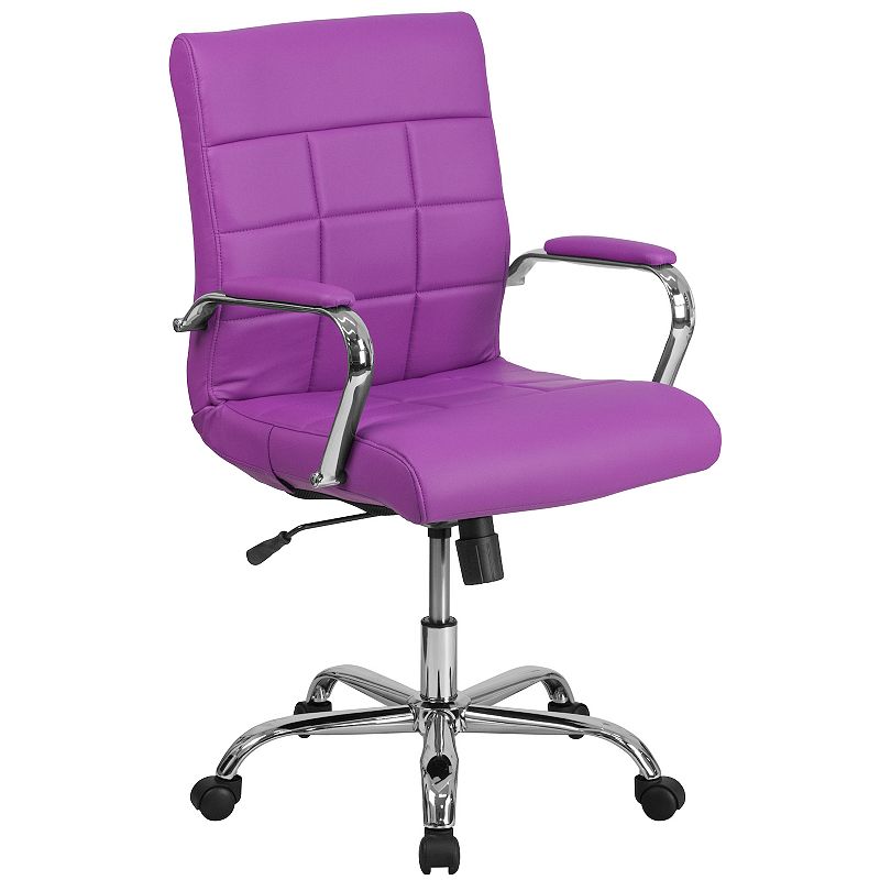 Flash Furniture Vivian Mid-Back Executive Swivel Office Chair, Purple