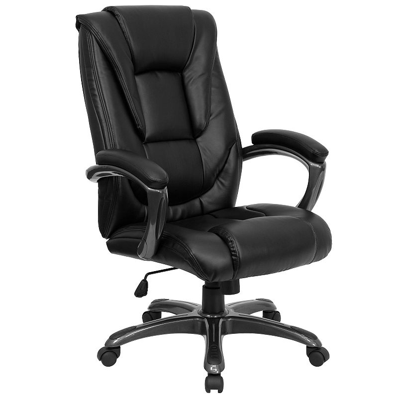 Flash Furniture Oma High Back LeatherSoft Swivel Ergonomic Office Chair, Bl