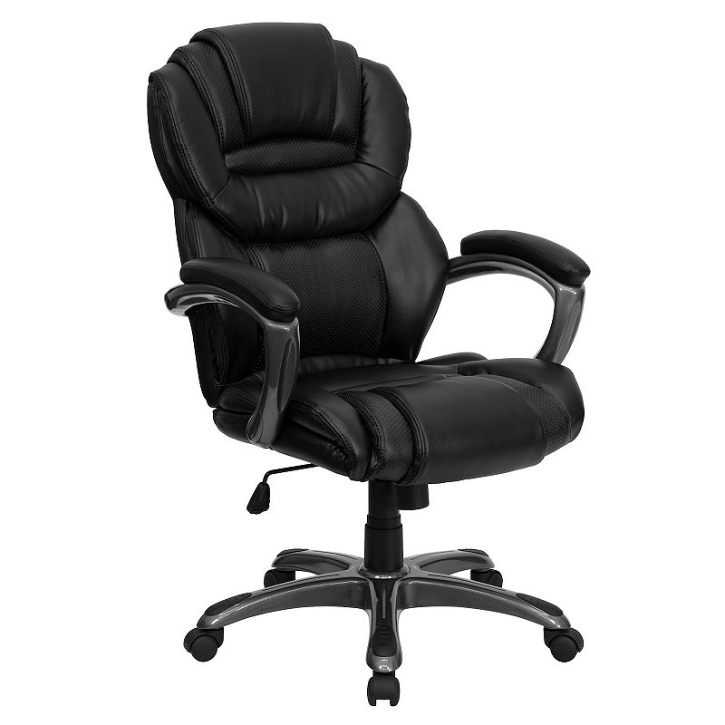 Flash Furniture Stella High Back LeatherSoft Swivel Ergonomic Office Chair,