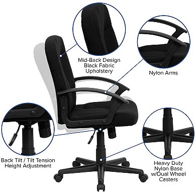 Flash Furniture Garver Mid-Back Swivel Office Chair