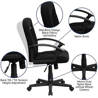 Flash Furniture Garver Mid-Back Swivel Office Chair 
