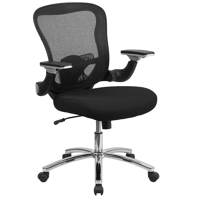 Flash Furniture Sam Mid-Back Swivel Ergonomic Office Chair, Black