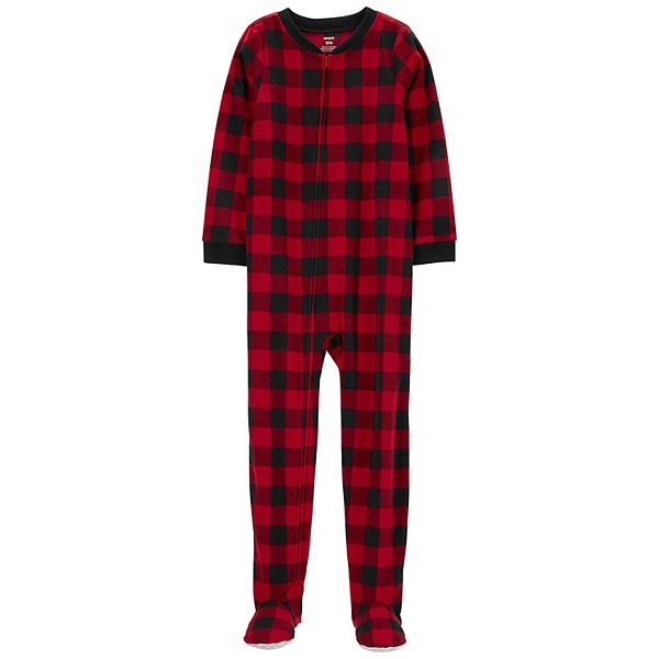 Boys 4-14 Carter's Plaid Fleece Footed Pajamas