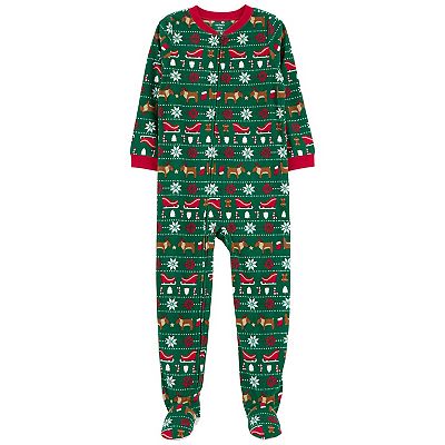Boys 4-14 Carter's Fair Isle Fleece Footie Pajamas